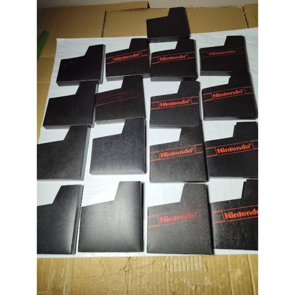 Lot of 17 OEM Nintendo NES Black Dust Jackets - Picture 1 of 10